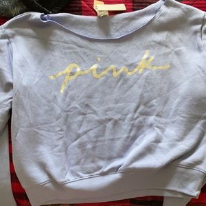 NWT Victoria’s Secret Pink off the shoulder sweatshirt